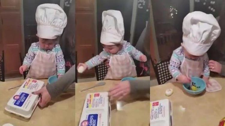 فيديو لأصغر طباخة "15 شهرا" يحصد مليوني مشاهدة في يومين