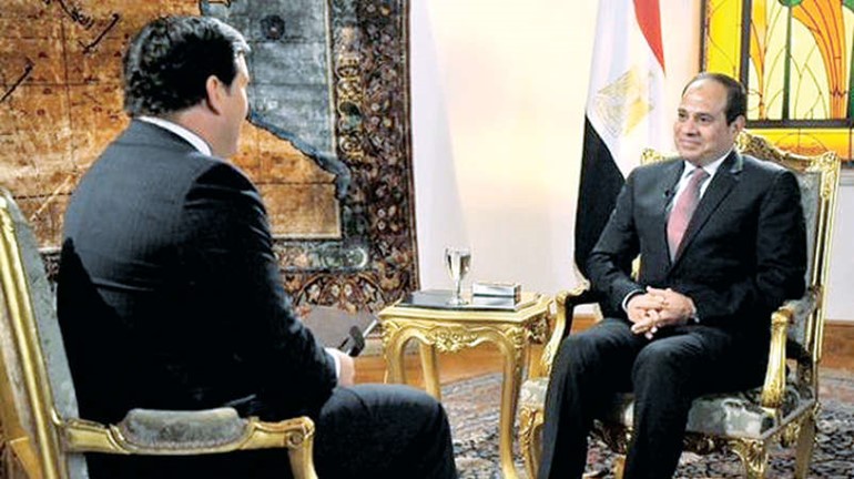 الرئيس المصري عبدالفتاح السيسي خلال حواره مع شبكة فوكس نيوز