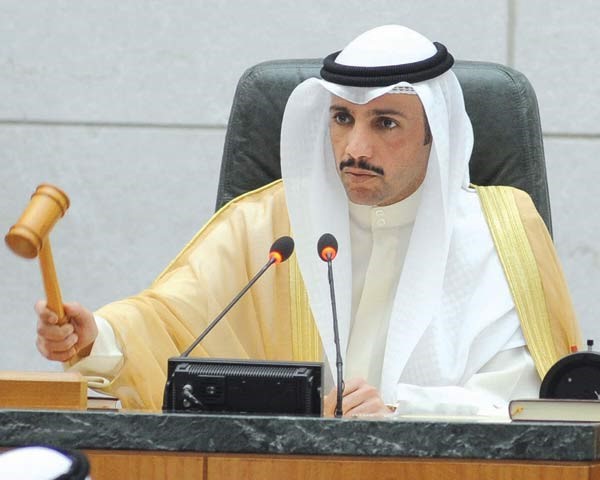 رئيس مجلس الامة مرزوق الغانم مترئسا جلسة امس هاني الشمري