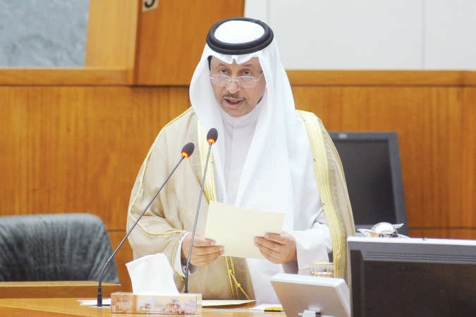 رئيس مجلس الوزراء سمو الشيخ جابر المبارك ملقيا بيان الحكومة في جلسة امس هاني الشمري﻿