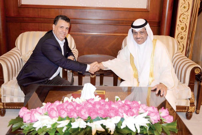 الخرينج في وداع نظيره المغربي﻿