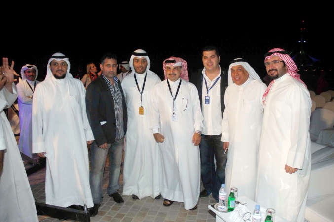 الشيخ عذبي النايف والشيخ دعيج الفهد وناصر العطية الى جانب الزميل سمير بوسعد﻿