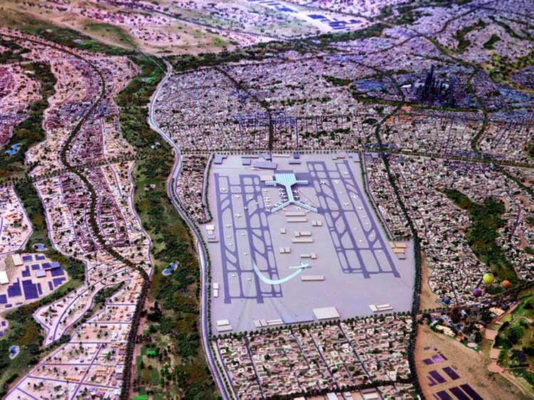 المدينة الجديدة تضم مطارا وجميع المرافق الخدمية