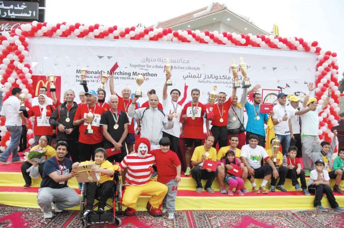 اصحاب المراكز الاولى في ماراثون ماكدونالدز هاني عبدالله