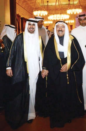 صاحب السمو الامير الشيخ صباح الاحمد والمعرس الشيخ فهد ناصر صباح الاحمد﻿