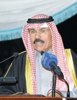 سمو ولي العهد الشيخ نواف الاحمد يلقي كلمته