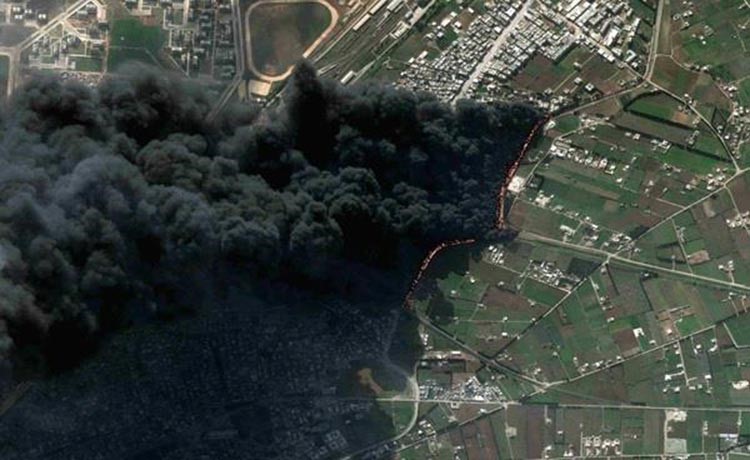 ادى حصار مدينة حمص الى تدمير بنيتها التحتية، وفي فبراير عام 2012 انفجر خط انابيب نفط في ضواحي حمص، وقد اتهمت وكالة الانباء السورية الارهابيين ، بينما زعم ممثلو المعارضة ان الحكومة هي المسئولة عن الهجوم