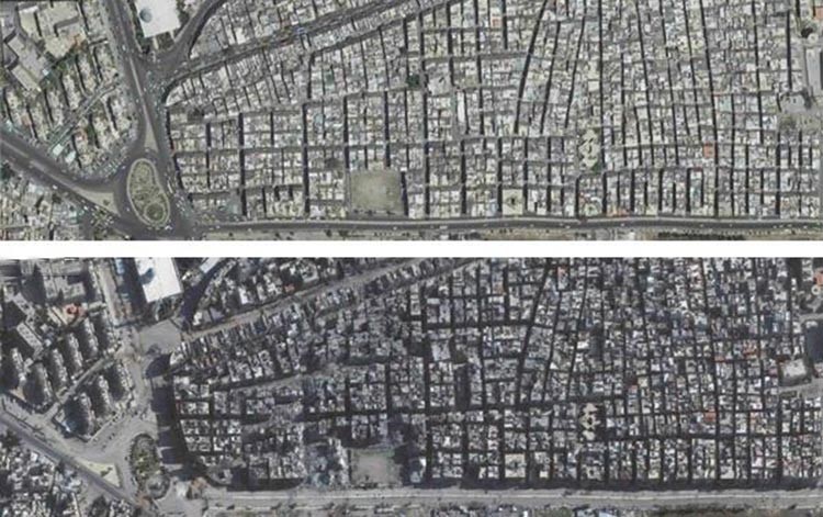 7 مليون شخص منذ بدء الازمة السورية، وقد اختار كثيرون السفر عبر معبر باب الهوى الحدودي، ويظهر نحو 600 مخيم للاجئين في الصورة التي التقطت في 26 نوفمبر، وبعد فترة قصيرة من التقاطها، هاجمت الطائرات المكان، مما تسبب في تدمير نحو 50 مسكنا للاجئين، ولم يحدد تقرير الامم المتحدة عدد الضحايا، لكن مخيمات اللاجئين لم تكن بمناى عن القصف