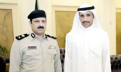 رئيس مجلس الامة مرزوق الغانم مع اللواء خالد الوقيت 