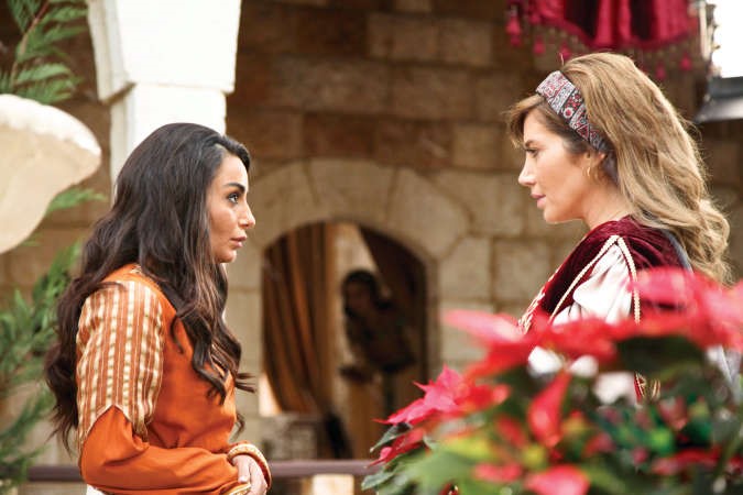 مشهد من مسلسل بنت الشهبندر