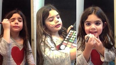 بالفيديو.. طفلة تضع المكياج تثير غضب رواد مواقع التواصل الاجتماعي