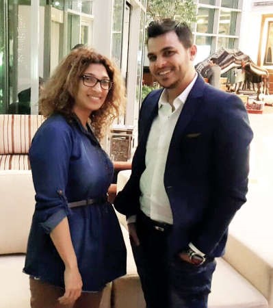 محمد رشاد مع الزميلة خلود ابو المجد﻿