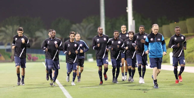 لاعبو منتخب قطر في التدريبات الاخيرة 
