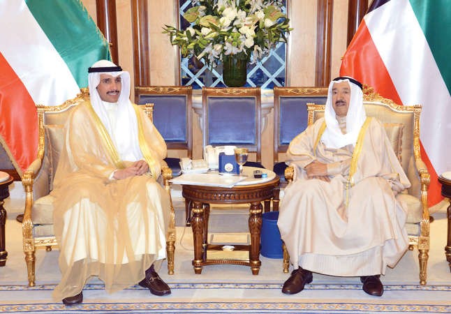 وسموه مستقبلا رئيس مجلس الامة مرزوق الغانم﻿