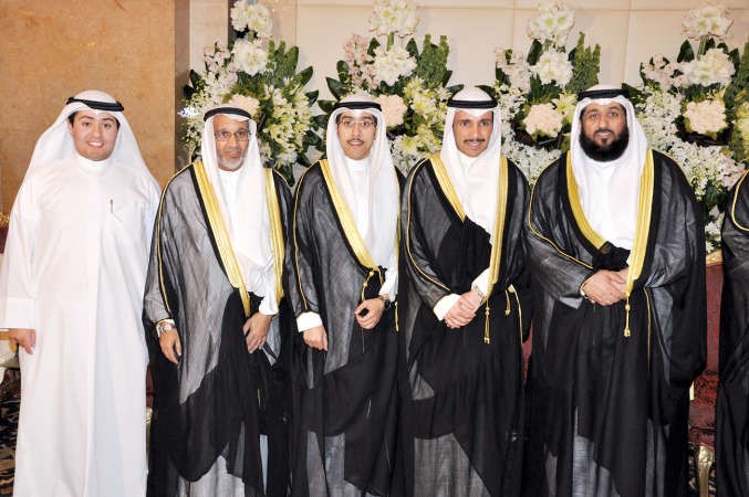  مرزوق الغانم يبارك للمعرس ووالده وشقيقه عبد الوهاب السنان ووالد العروس﻿