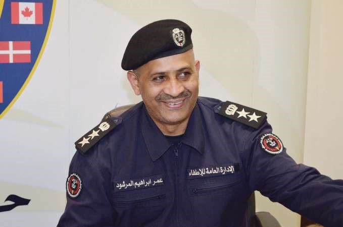 مدير ادارة الاطفاء البحري والمطارات في الادارة العامة للاطفاء العقيد عمر المرشود