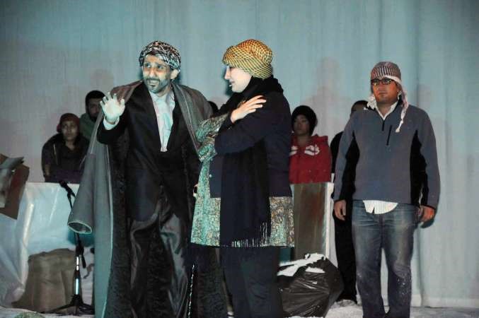 سماح وابراهيم الشيخلي في المسرحيةمحمد خلوصي