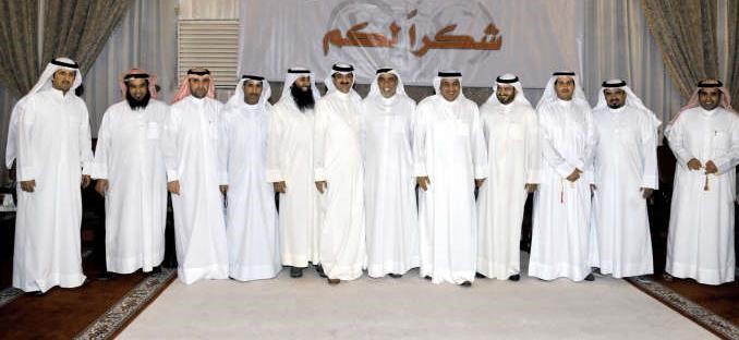 م ناجي العبدالهادي ودمطر المطيري ومطلال القحطاني يهنئون قائمة التطوير﻿