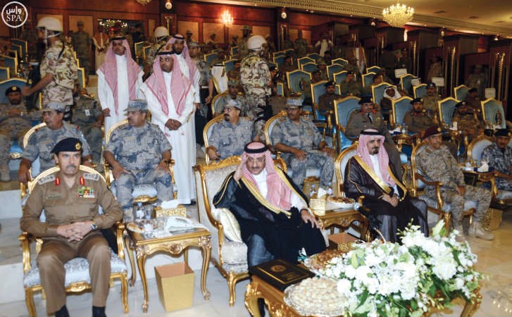 صاحب السمو الملكي الامير محمد بن نايف ولي ولي العهد النائب الثاني لرئيس مجلس الوزراء وزير الداخلية السعودي يرعى حفل تخريج دورات من حرس الحدود واس