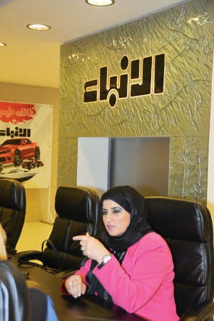 انوار القحطاني خلال اللقاء﻿