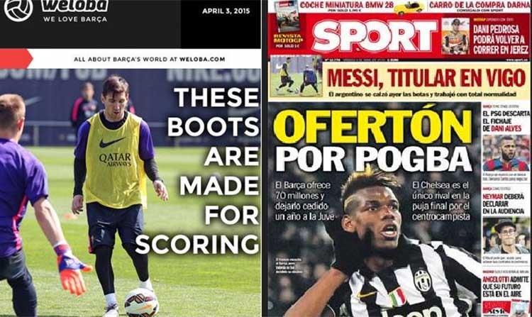 برشلونة يضع اللمسات الاخيرة على صفقة بوغبا