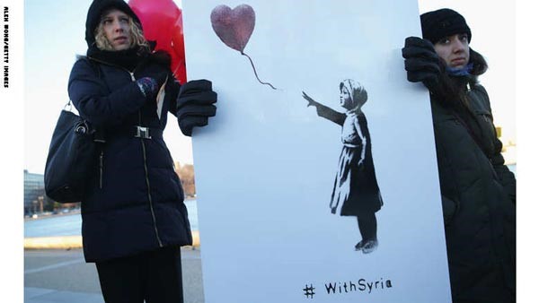 وهو النمط ذاته الذي استعمله للفت الانظار تجاه الحرب السوريا عندما انتشر الوسم العالمي withsyria