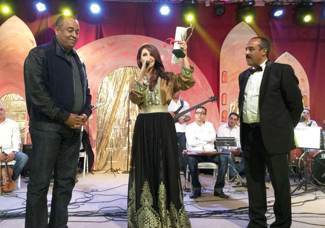 ديانا حداد بعد تكريمها﻿