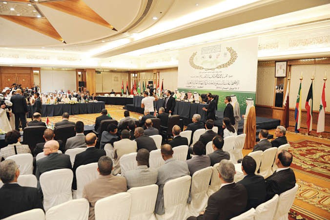جانب من حضور الوفود العربية المشاركة في الاجتماع 