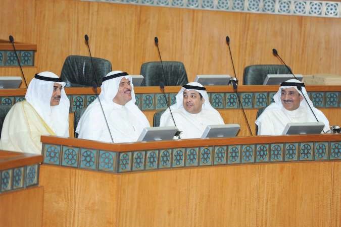 الشيخ صباح الخالد والشيخ سلمان الحمود ويعقوب الصانع واحمد الجسار