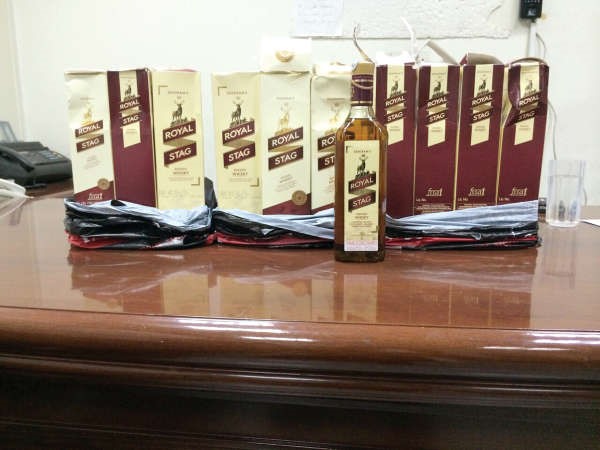 الخمور المضبوطة في المطار﻿