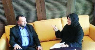 يحيى بويافمتحدثا للزميلة ليلى الشافعي