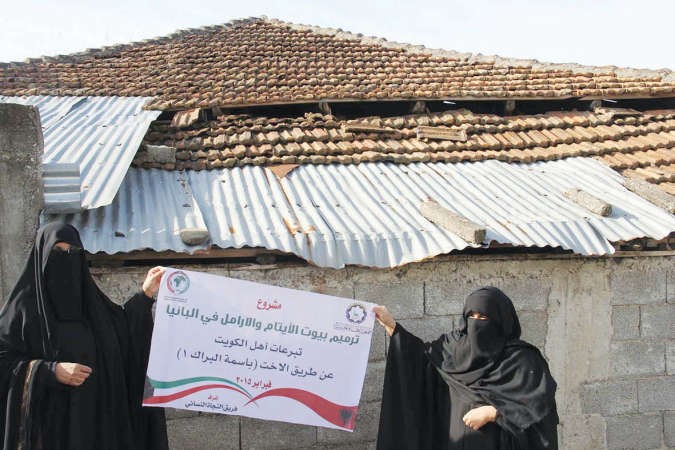 تبرعات اهل الكويت لترميم المنازل﻿