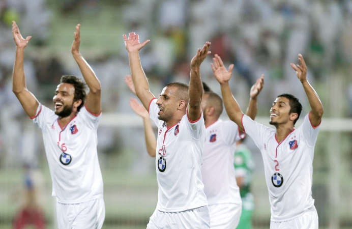 فرحة نجوم الابيض بالفوز الثمين﻿