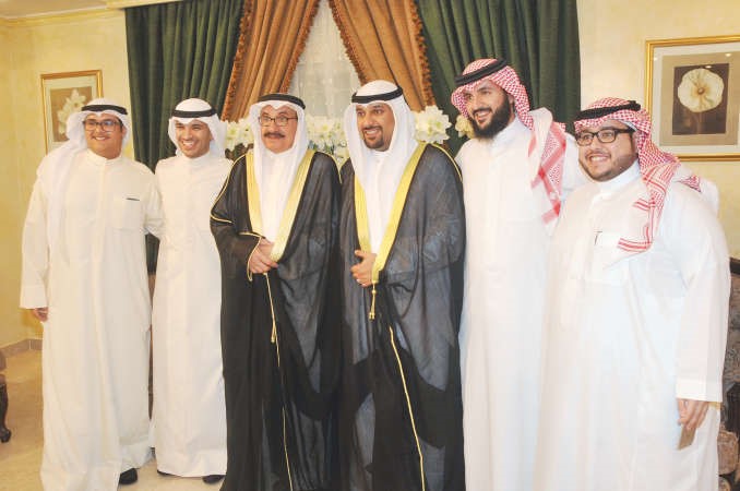 المعرس وجده عبدالرحمن المحيميد مع سعود المطلق وفهد المحيميد وضاري الثاقب وعبدالرحمن الثاقب
