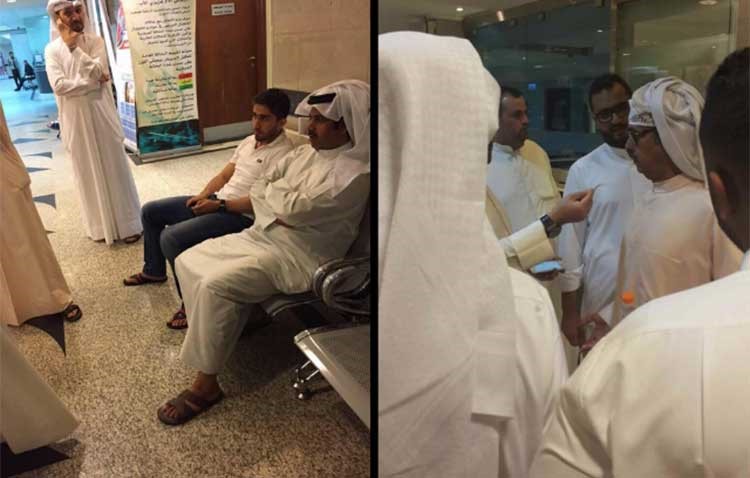 بالصور.. جمهور العربي يتوافد للإطمئنان على صحة أحمد هايل