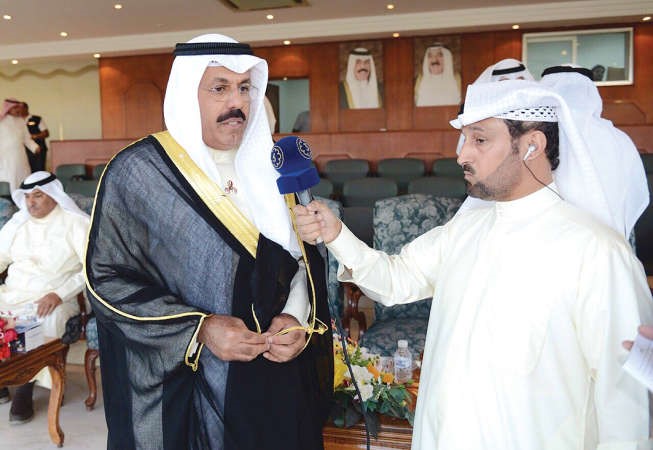 النواف في حديث للتلفزيون مع الزميل حمد الفراج