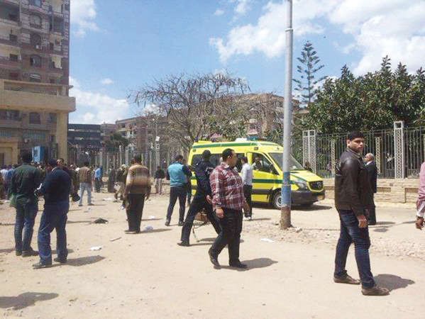 صورة انتشرت على مواقع التواصل الاجتماعي لتفجير كفر الشيخ امس