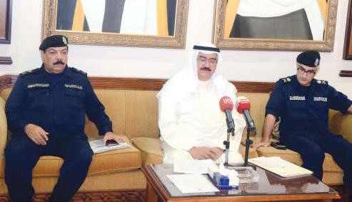 الفريق مثابت المهنا واللواء عبدالفتاح العلي واللواء ابراهيم الطراح
