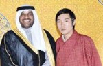 الشيخ احمد المنصور مع ولي عهد بوتان﻿