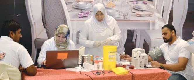 فحص الموظفين قبل التبرع