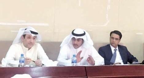 طلال الخرافي متحدثا خلال الجمعية العمومية ﻿