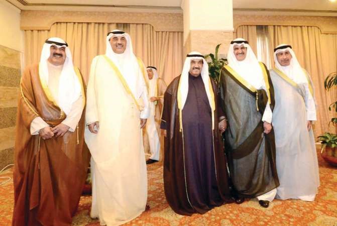 سمو الشيخ ناصر المحمد والشيخ صباح الخالد وخالد الجارالله والسفير ضاري العجران