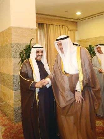 سمو الشيخ ناصر المحمد مرحبا بالشيخ فيصل الحمود