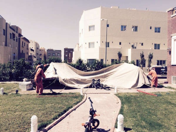  ازالة احدى الخيام المخالفة﻿