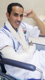 عوض الرشيدي تعرض لاصابة قوية