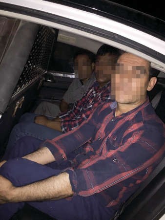 جانب من المتهمين في دورية الشرطة