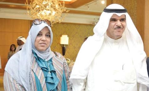 الشيخ سلمان الحمود مع الزميلة هناء السيد 