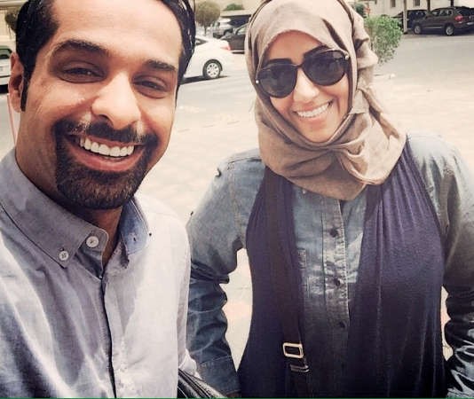 مخرجة العمل نهلة الفهد مع يعقوب عبدالله﻿