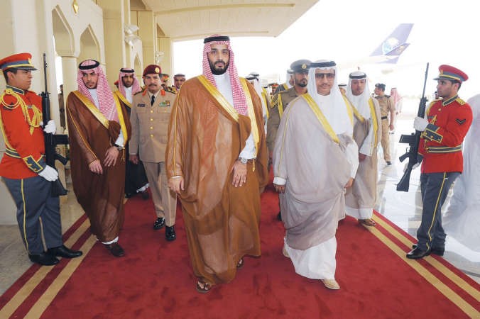 سمو رئيس مجلس الوزراء الشيخ جابر المباركمستقبلا ولي ولي العهد السعودي صاحب السمو الملكي الامير محمد بن سلمان
