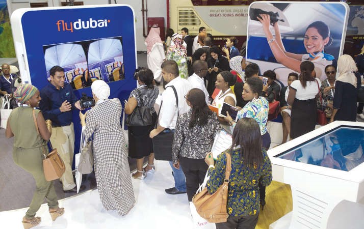 جناح فلاي دبي خلال فعاليات ملتقى السفر العربي﻿